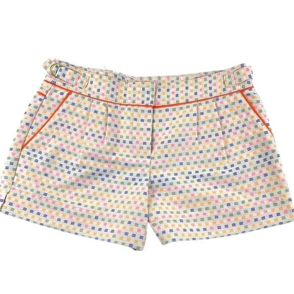 TRINA TURK Maureen cantaloupe or coral geometric new preppy shorts 10 spring NEW